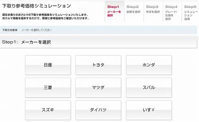 日産 下取り参考価格シミュレーション