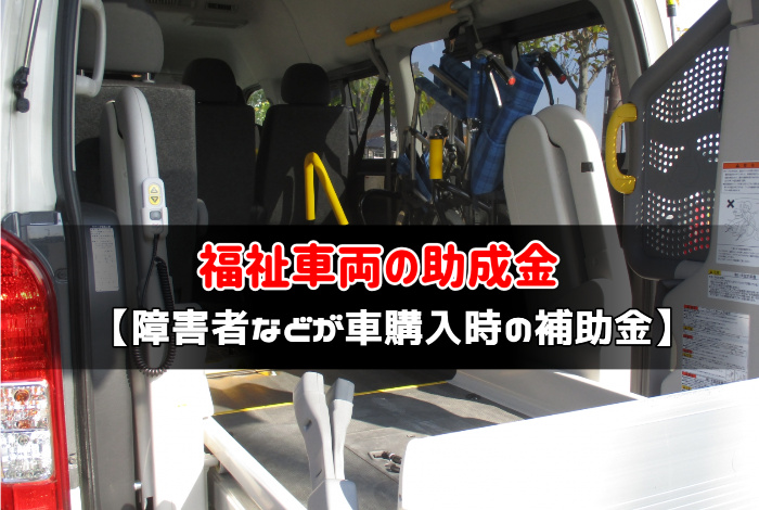 福祉車両購入の助成金を家族でも申請する方法 補助金の貸付 改造の条件制度を解説 あんとり